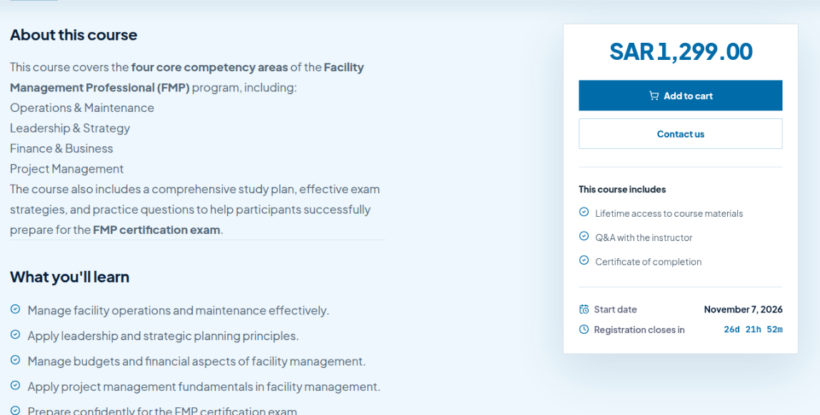 Marafiq — Plateforme de formation en ligne pour les professionnels du facility management - Image 2