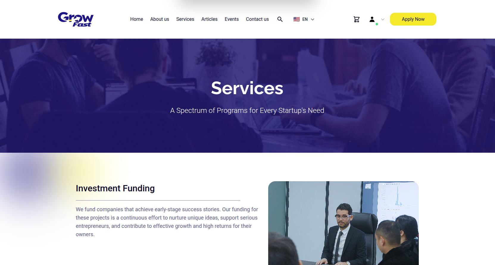 GrowFast — منصة متعددة العملاء للشركات الناشئة والفعاليات والوظائف - Image 3