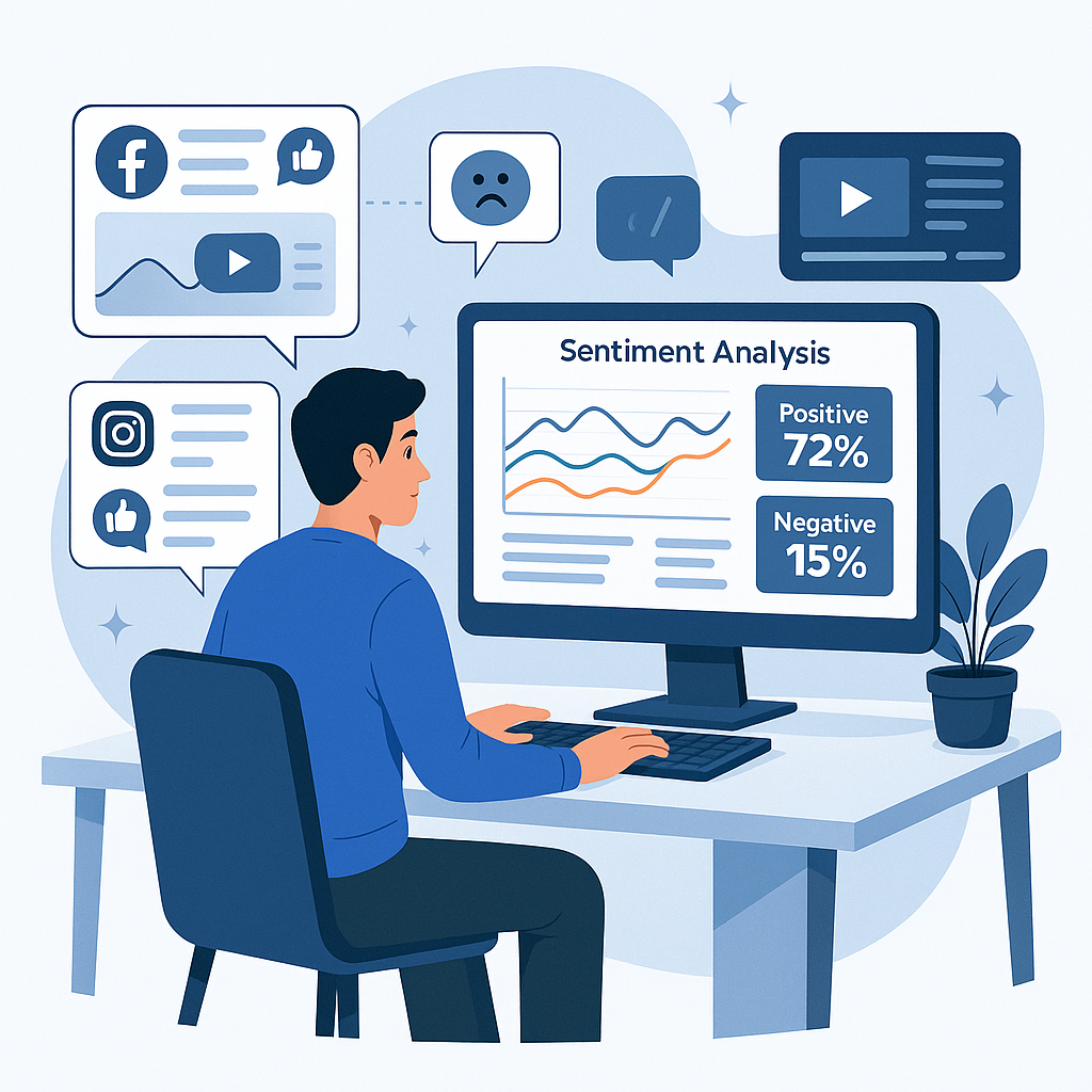 Social Insights — التحليل الشعوري والتقارير اليومية